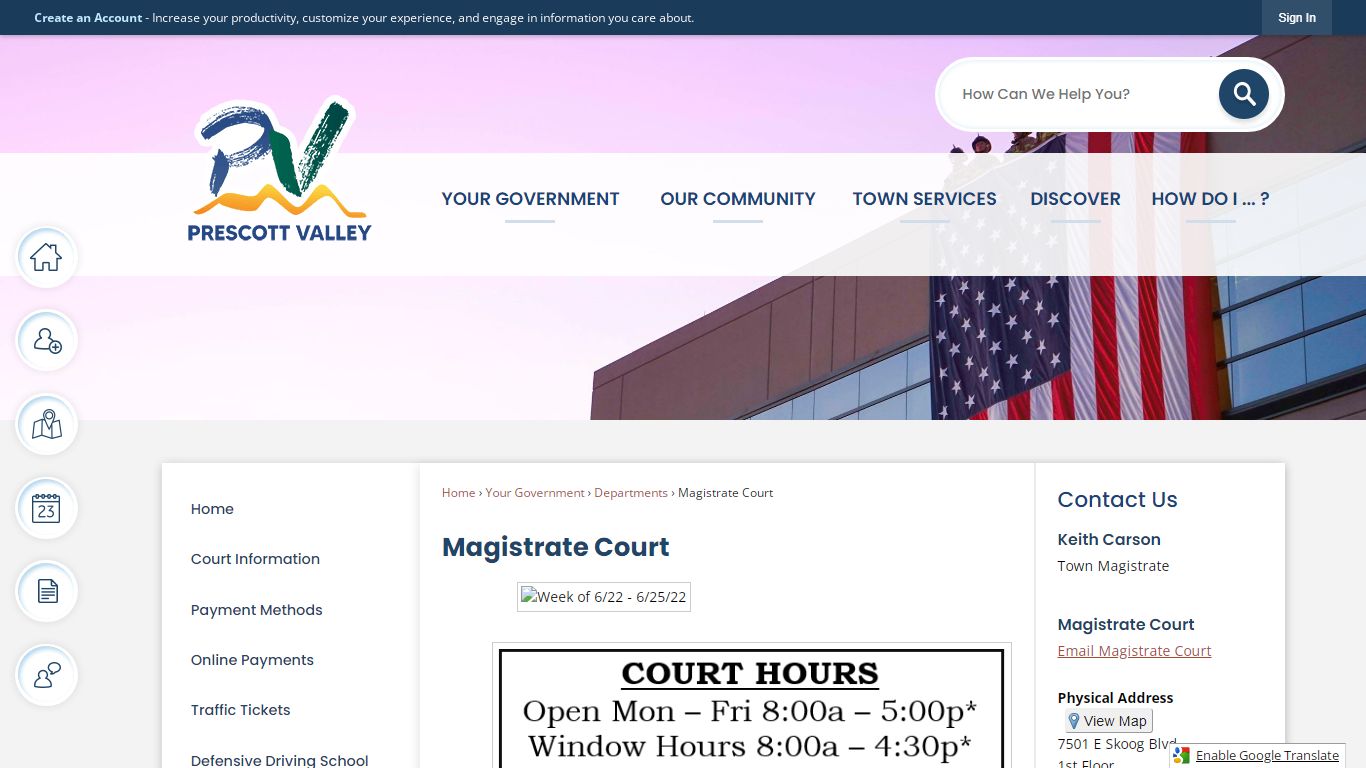 Magistrate Court | Prescott Valley, AZ - Official Website