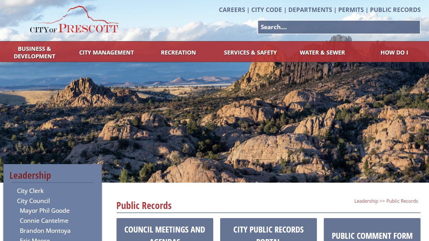 Public Records – City of Prescott